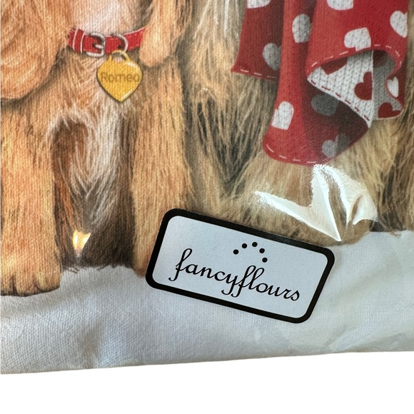 FANCYFLOURS Spaniel Dog Flour Sack  Dish Towel  30" x 30" -New - Picture 3 of 6